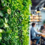 πράσινη διακόσμηση επαγγελματικών χώρων airplants